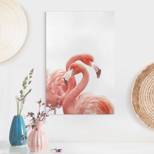 decoraçao para parede de cozinha Two Flamingos