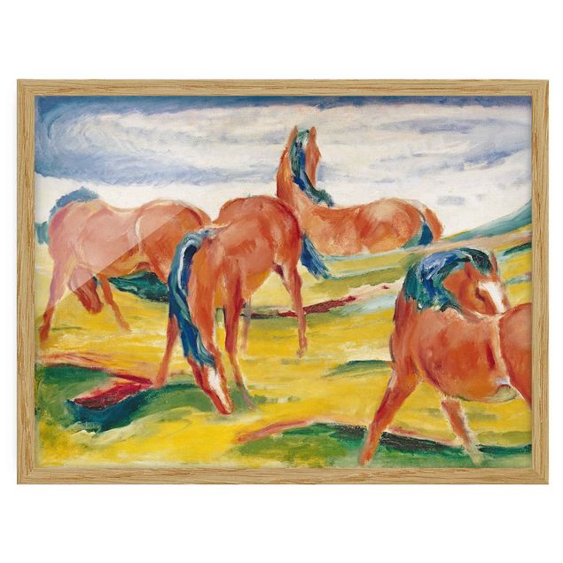 Quadros por movimento artístico Franz Marc - Grazing Horses