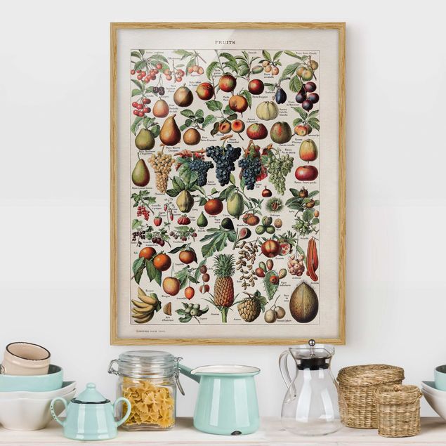 decoraçao para parede de cozinha Vintage Board Fruits