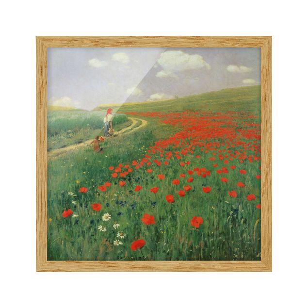 quadros de paisagens Pál Szinyei-Merse - Summer Landscape With A Blossoming Poppy