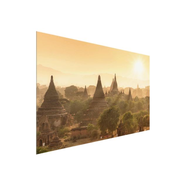 quadros de paisagens Sun Setting Over Bagan