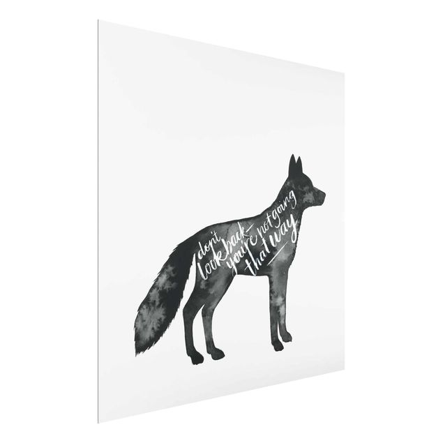 Quadros com frases Animals With Wisdom - Fox