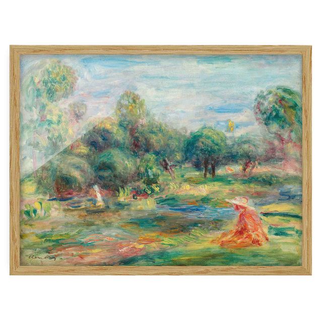 quadro com árvore Auguste Renoir - Landscape At Cagnes