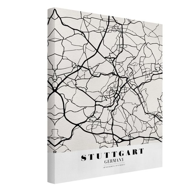 Quadros mapa mundi Stuttgart City Map - Classic