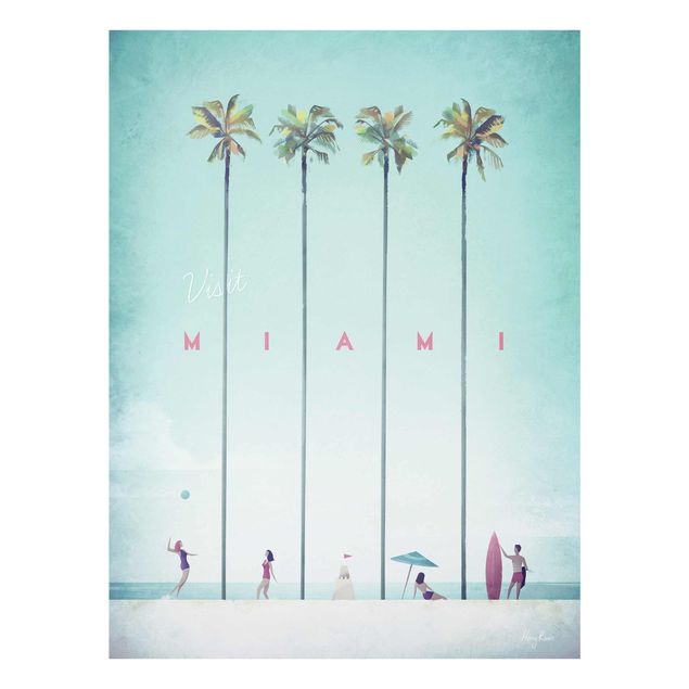 quadro decorativo mar Travel Poster - Miami
