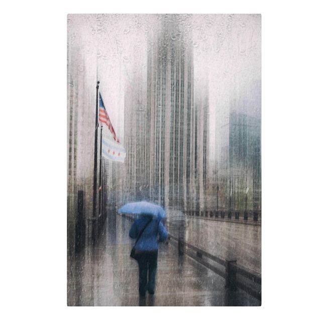 quadros para parede Rainy Chicago