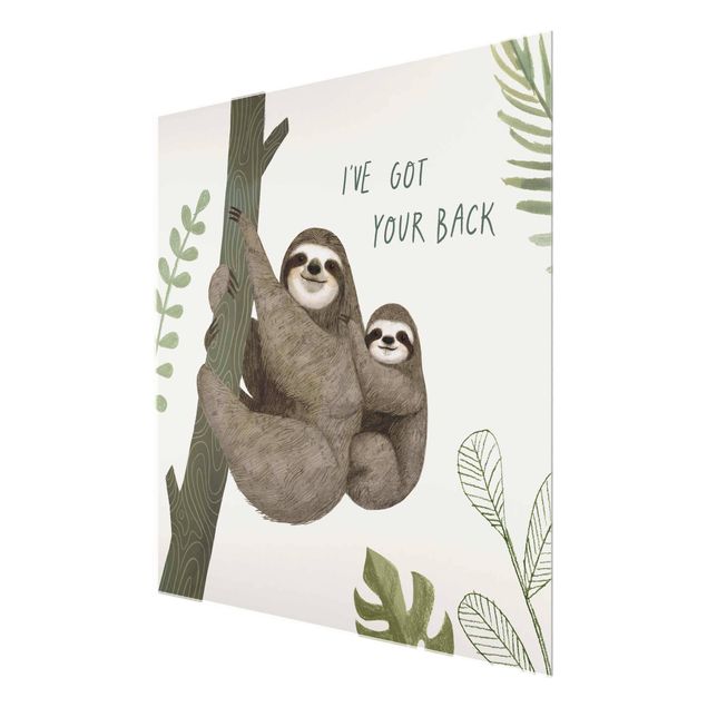 quadro de vidro Sloth Sayings - Back