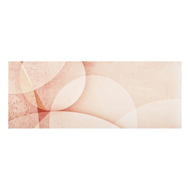 Quadros rosas Abstract Graphics In Peach-Colour
