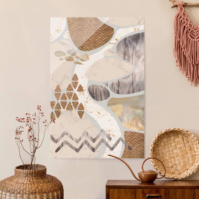 decoraçao para parede de cozinha Abstract Quarry Pastel Pattern