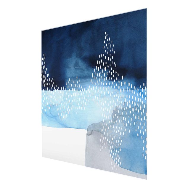 quadro azul Abstract Waterfall