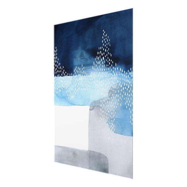 quadro azul Abstract Waterfall