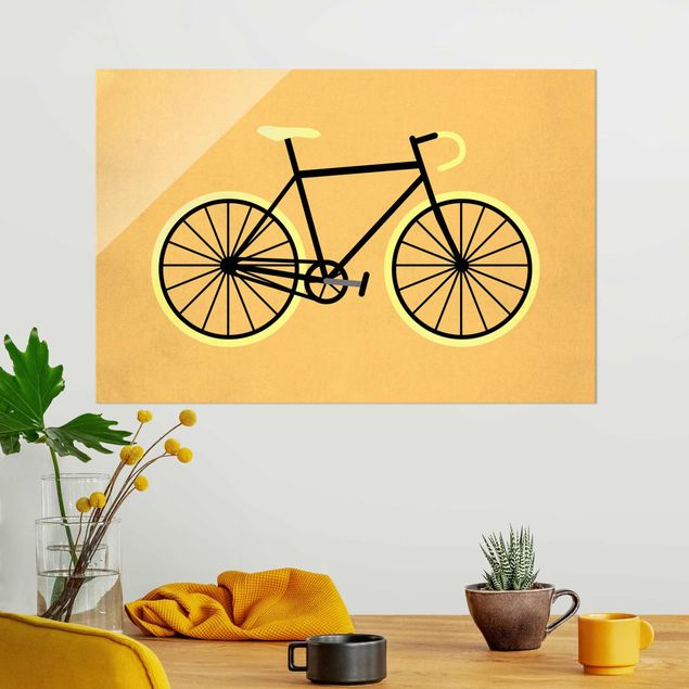 decoraçoes cozinha Bicycle In Yellow