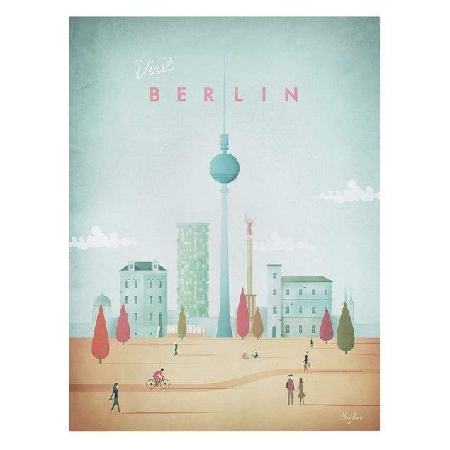 Telas decorativas cidades e paisagens urbanas Travel Poster - Berlin