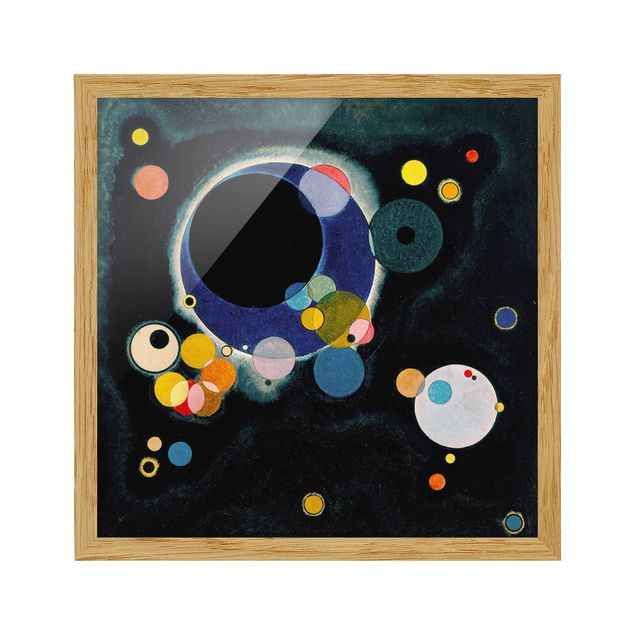 Quadros com moldura abstratos Wassily Kandinsky - Sketch Circles