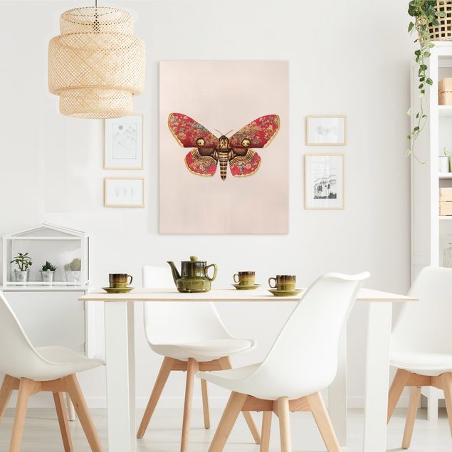 Telas decorativas réplicas de quadros famosos Vintage Moth