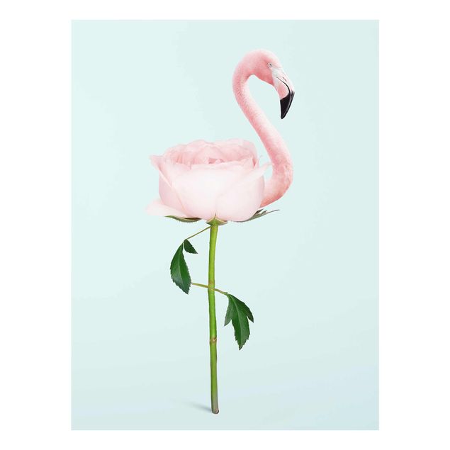 Quadros florais Flamingo With Rose