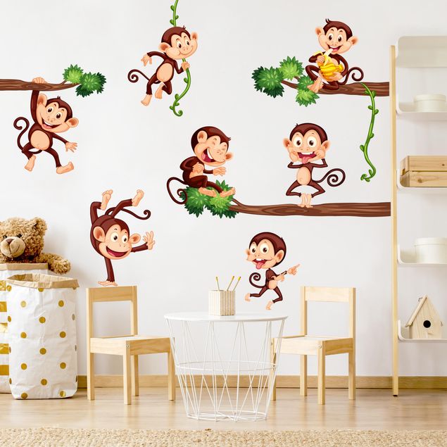 decoração quarto bebé Monkey family