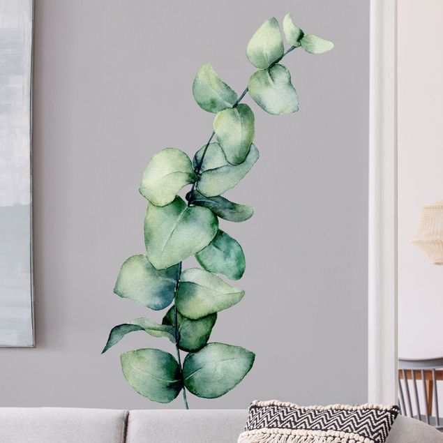 Autocolantes de parede plantas Watercolor Eucalyptus XXL