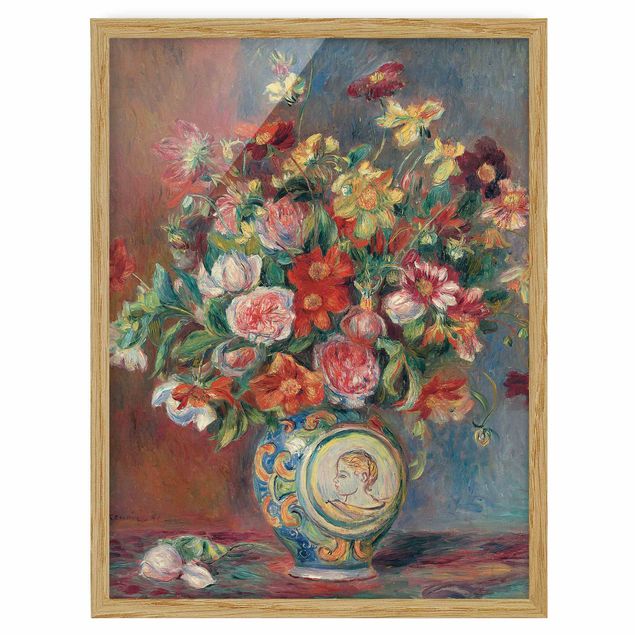 Quadros com moldura flores Auguste Renoir - Flower vase