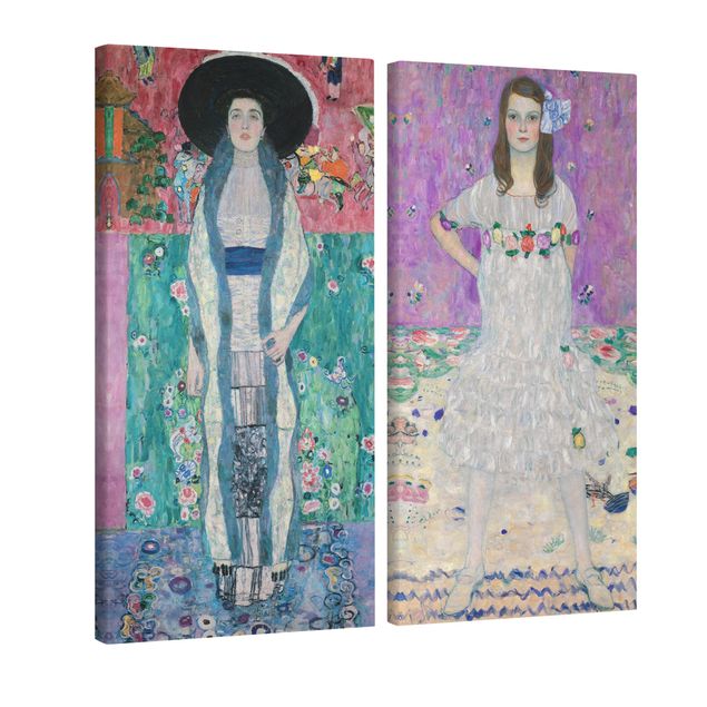 Telas decorativas montanhas Gustav Klimt - Adele Bloch-Bauer and Mada Primavesi