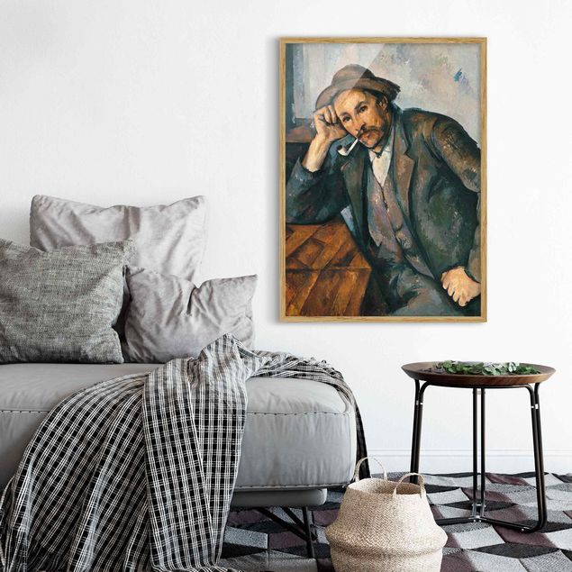 Quadros movimento artístico Pós-impressionismo Paul Cézanne - The Pipe Smoker
