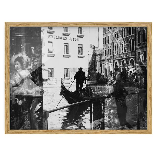Quadros com moldura vintage Venice Reflections