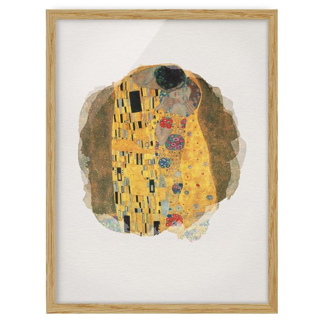 Quadros famosos WaterColours - Gustav Klimt - The Kiss