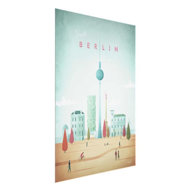 Quadros em vidro cidades e paisagens urbanas Travel Poster - Berlin