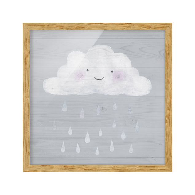 Quadros em cinza Cloud With Silver Raindrops