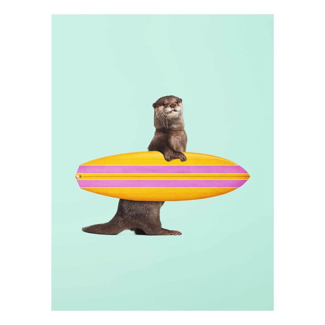 Quadros famosos Otter With Surfboard