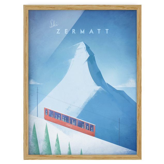 quadro com paisagens Travel Poster - Zermatt