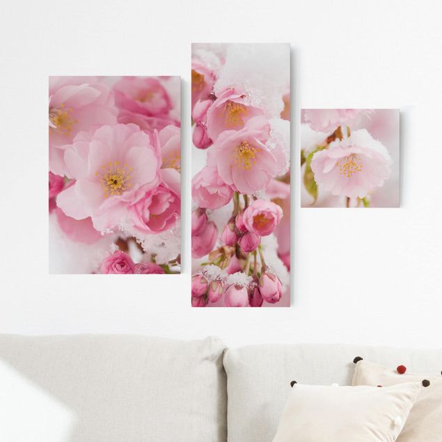 decoraçao para parede de cozinha Snow-Covered Cherry Blossoms