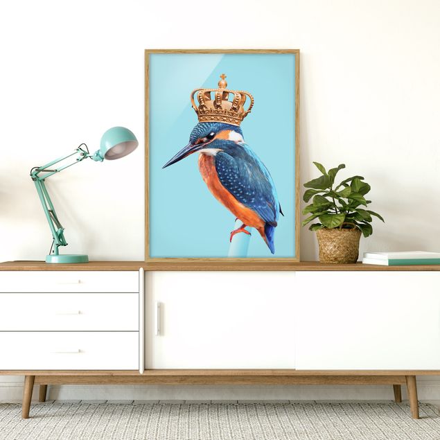 Quadros famosos Kingfisher With Crown