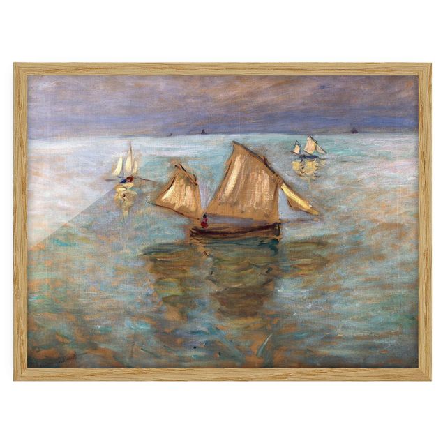 Quadros peixes Claude Monet - Fishing Boats Near Pourville