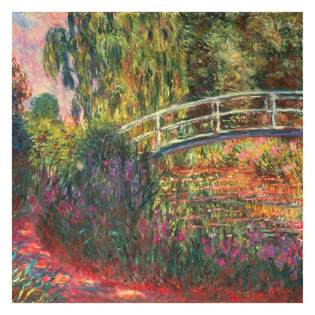 papel de parede floral Claude Monet - Japanese Bridge In The Garden Of Giverny