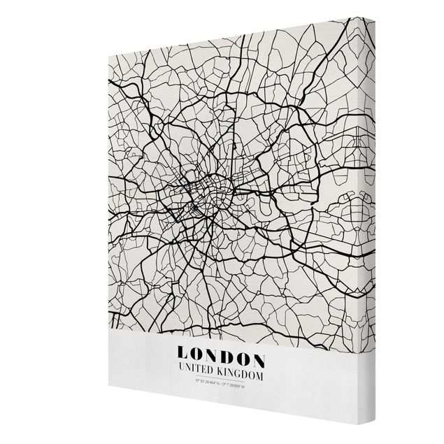 Telas decorativas mapas London City Map - Classic