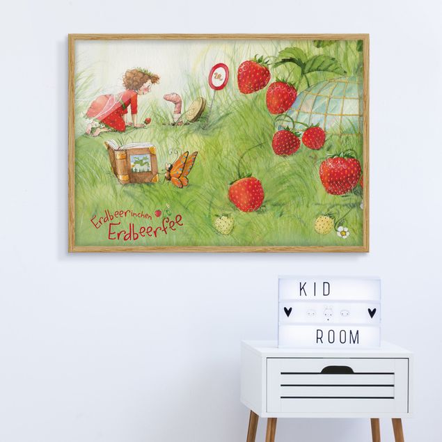 Decoração para quarto infantil Little Strawberry Strawberry Fairy- With Worm Home