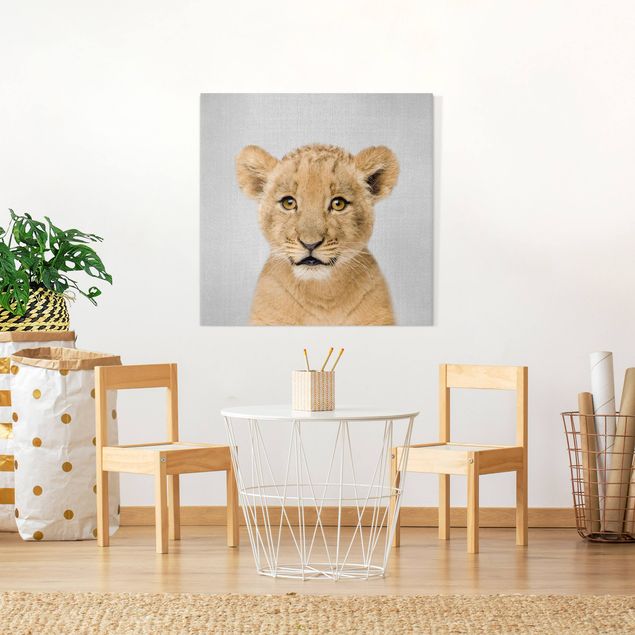 Telas decorativas leões Baby Lion Luca