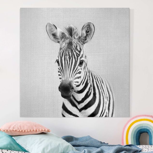 decoração para quartos infantis Baby Zebra Zoey Black And White