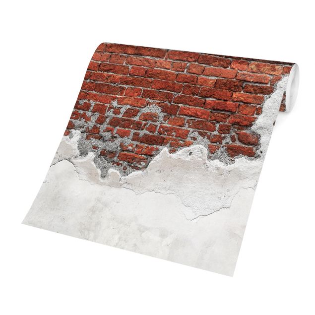 papel de parede moderno Brick Wall Shabby Plaster