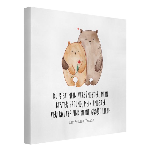Telas decorativas frases Mr. & Mrs. Panda - Bär - Große Liebe