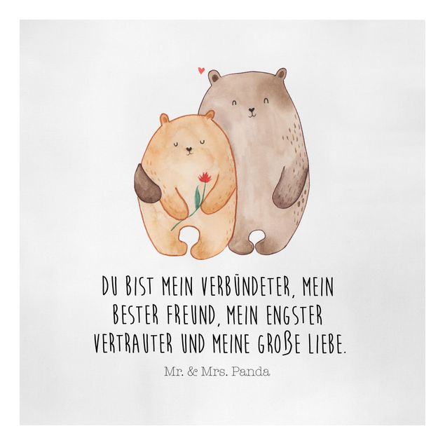 Quadros românticos Mr. & Mrs. Panda - Bär - Große Liebe