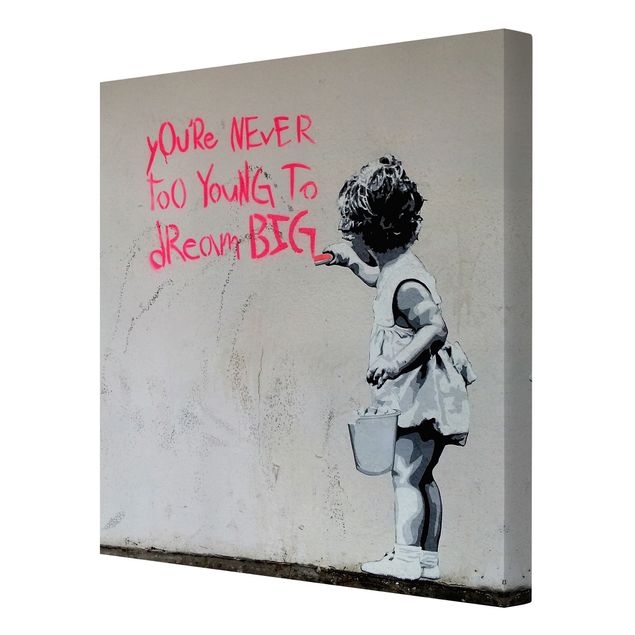 telas decorativas para paredes Dream Big - Brandalised ft. Graffiti by Banksy