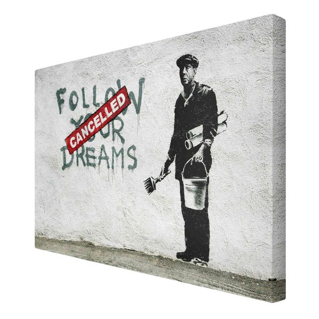 Telas decorativas Follow Your Dreams - Brandalised ft. Graffiti by Banksy