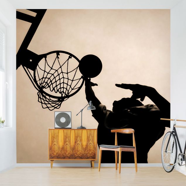 papel de parede para quarto de casal moderno Basketball
