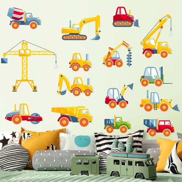 decoração para quartos infantis Plan site vehicles set