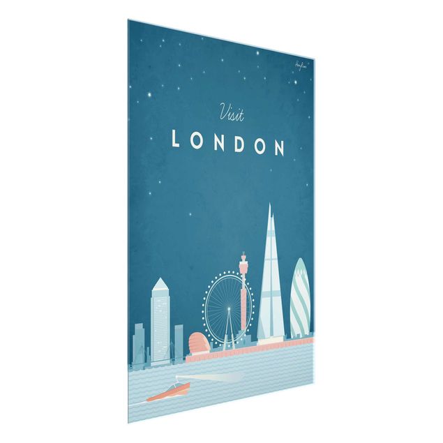 Quadros em vidro cidades e paisagens urbanas Travel Poster - London