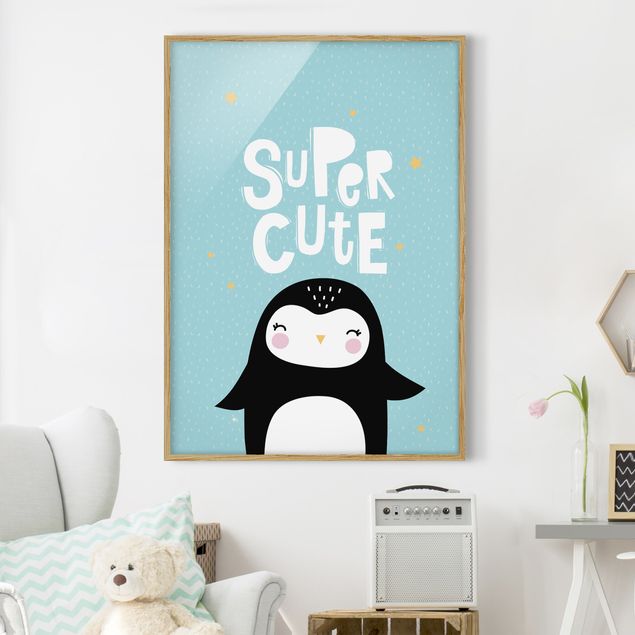 decoração para quartos infantis Super Cute Penguin