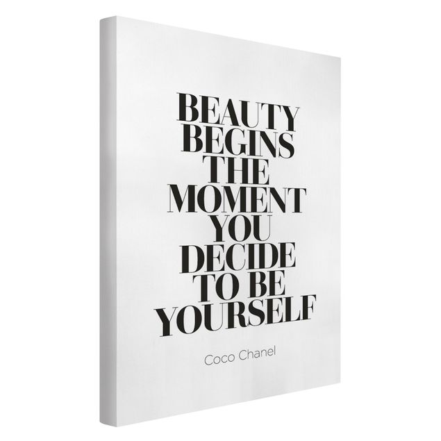 quadros com frases motivacionais Be yourself Coco Chanel