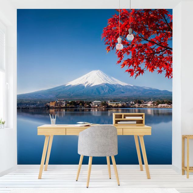 papel de parede para quarto de casal moderno Mt. Fuji In The Fall